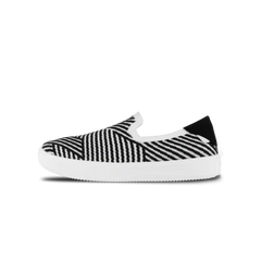 Men's Boardwalk Slip-On - White/Black Zigzag